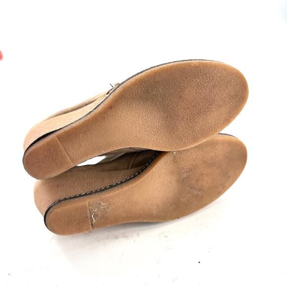 J Crew MacAlister Chukka Suede Wedge Boot 9 Tan Beige J Crew Bootie Ankle Oxford - Picture 7 of 7